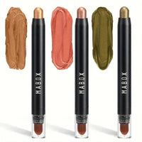 HKM-835027 Waterproof Eye Shadow Stick - Pearlescent and Earth Tone Color Options