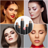 HKM-835027 Waterproof Eye Shadow Stick - Pearlescent and Earth Tone Color Options