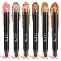 HKM-835027 Waterproof Eye Shadow Stick - Pearlescent and Earth Tone Color Options