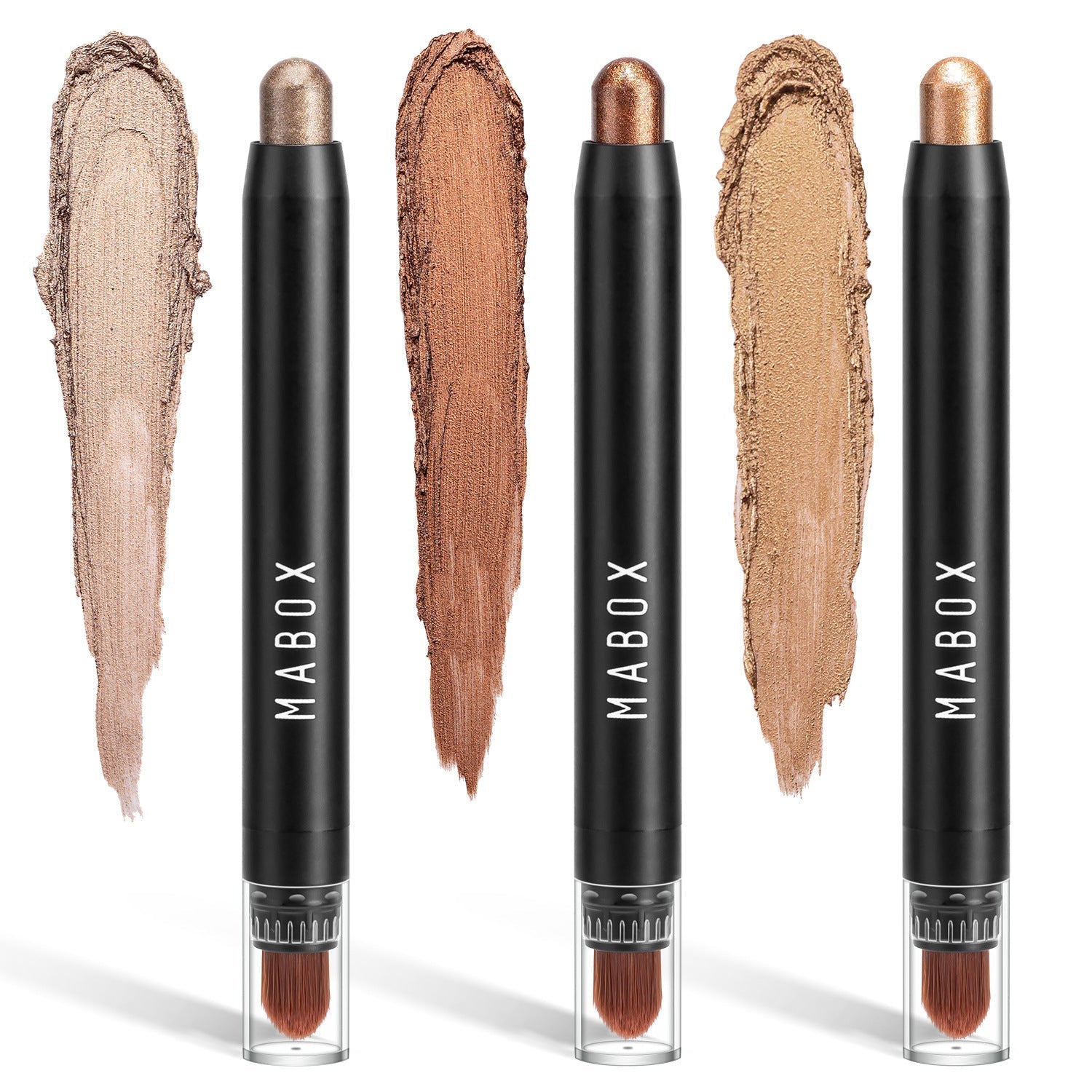 HKM-835027 Waterproof Eye Shadow Stick - Pearlescent and Earth Tone Color Options