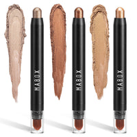 HKM-835027 Waterproof Eye Shadow Stick - Pearlescent and Earth Tone Color Options