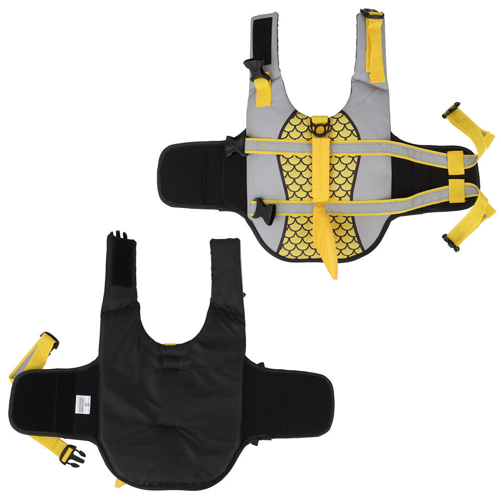 HKM-455315 Pet Life Jacket with High Buoyancy for Dogs - Lightweight and Easy to Wear Swimming Vest with Emergency Handle and Leash Attachment