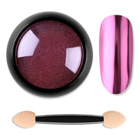 HKM-021843 Titanium Nail Glitter Powder - 12 Models, 4.0x4.0cm, 10g per Box, Create Stunning Mirror Effects
