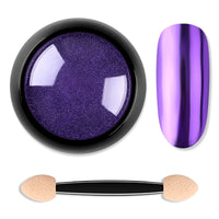 HKM-021843 Titanium Nail Glitter Powder - 12 Models, 4.0x4.0cm, 10g per Box, Create Stunning Mirror Effects