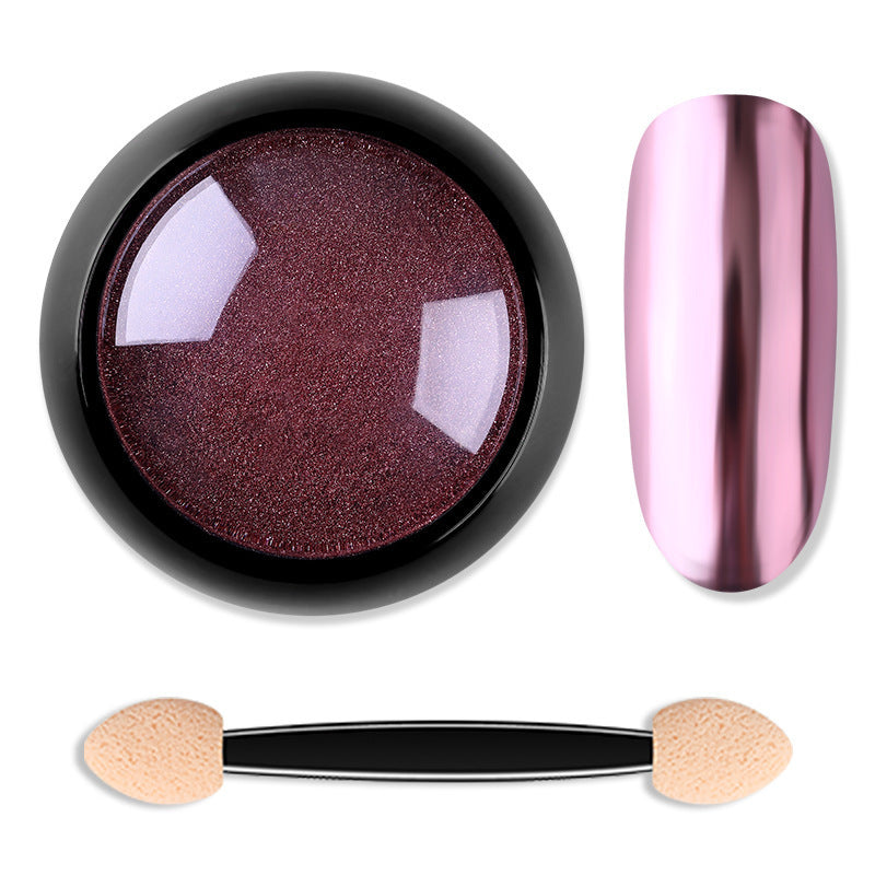 HKM-021843 Titanium Nail Glitter Powder - 12 Models, 4.0x4.0cm, 10g per Box, Create Stunning Mirror Effects