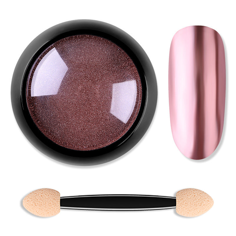 HKM-021843 Titanium Nail Glitter Powder - 12 Models, 4.0x4.0cm, 10g per Box, Create Stunning Mirror Effects