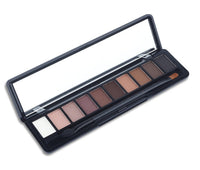 HKM-702803 10-Color Natural Eye Shadow Palette with Silk Texture and Brush