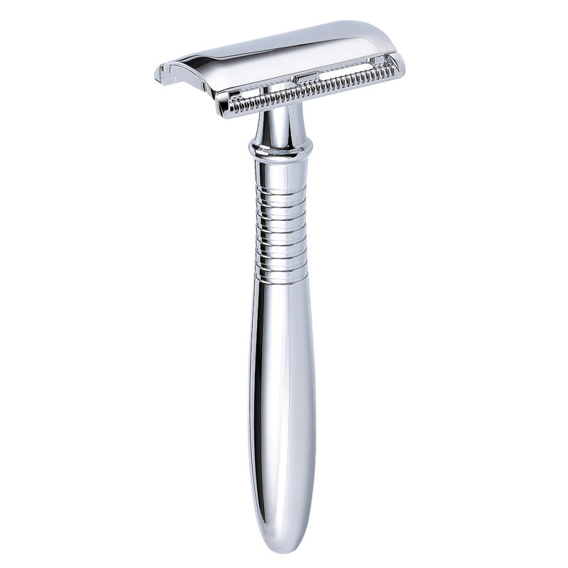 HKM-840467 Retro Double-Sided Razor with 5 Platinum Blades and Eco-Friendly Gift Box
