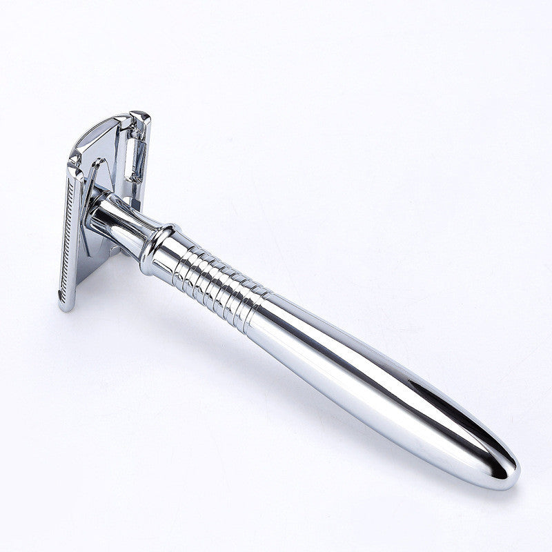 HKM-840467 Retro Double-Sided Razor with 5 Platinum Blades and Eco-Friendly Gift Box
