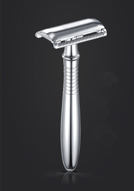 HKM-840467 Retro Double-Sided Razor with 5 Platinum Blades and Eco-Friendly Gift Box
