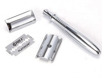 HKM-840467 Retro Double-Sided Razor with 5 Platinum Blades and Eco-Friendly Gift Box