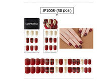 HKM-987923 Summer Style Soft PVC Fake Nails - 24 Multi Color Reusable Artificial Nail Set