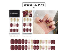 HKM-987923 Summer Style Soft PVC Fake Nails - 24 Multi Color Reusable Artificial Nail Set