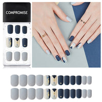 HKM-987923 Summer Style Soft PVC Fake Nails - 24 Multi Color Reusable Artificial Nail Set
