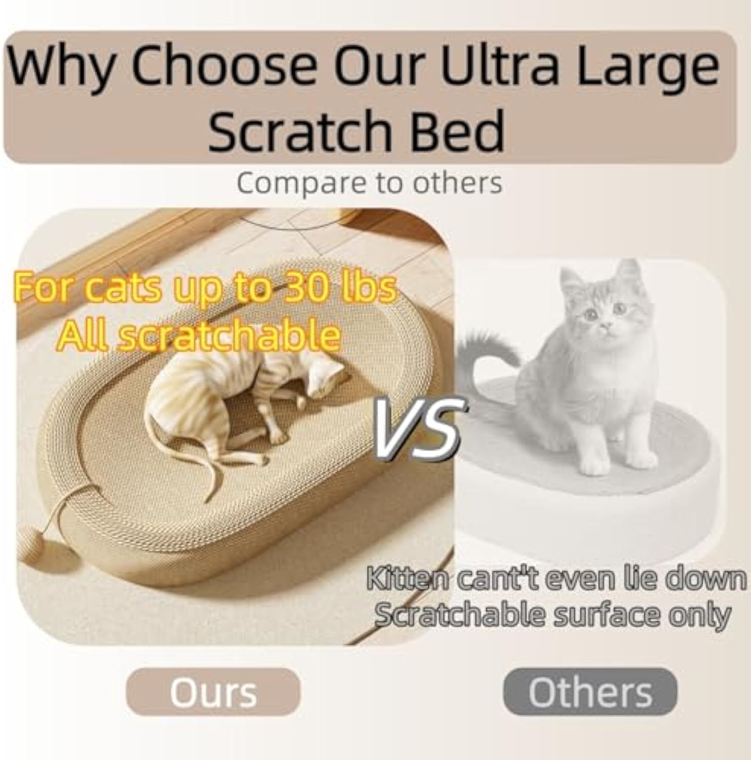 HKM-891283 Ultra Large Sisal Cat Scratching Board with Cozy Lounge and Engaging Design
