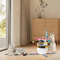 HKM-832851 Automatic Interactive Cat Toy with Elastic Rope for Indoor Cats