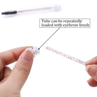 HKM-085075 Multicolor Eyelash Brush with Diamond Crystal Rod and Independent Tube