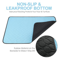 HKM-688595 Washable Waterproof Dog Urine Pad - Non-Slip Training Mat for Puppies and Cats, 89.5 x 59.2 cm, Set of 2