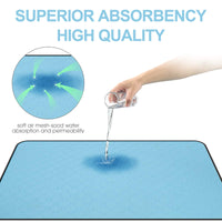 HKM-688595 Washable Waterproof Dog Urine Pad - Non-Slip Training Mat for Puppies and Cats, 89.5 x 59.2 cm, Set of 2