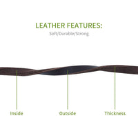 HKM-458259 Handmade Genuine Leather Dog Leash with Durable Copper Hardware for Small and Medium Dogs