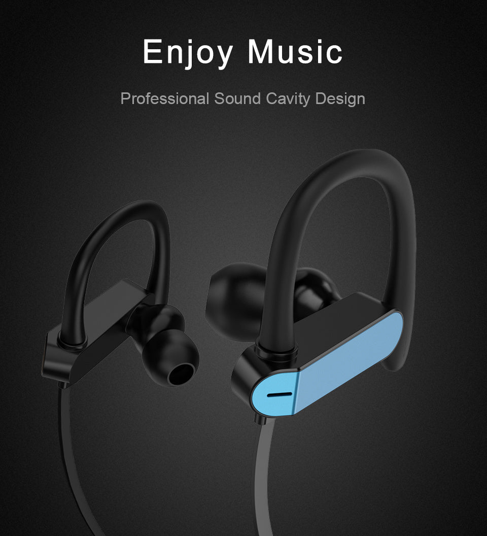 KTX-738131 Sport Running Earbuds with Ear Hooks and Microphone, Compatible with Universal Devices