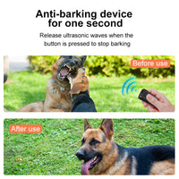 HKM-123283 Portable Anti-Barking Dog Training Device with LED Flashlight - USB Rechargeable and Compact Design