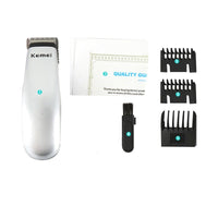 HKM-739859 Kemei KM-666 Dry Battery Hair Clipper with Stainless Steel Blade and Accessories