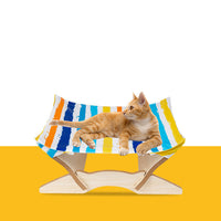 HKM-925523 Wooden Cat Hammock - Stylish Pet Bed for Comfortable Relaxation
