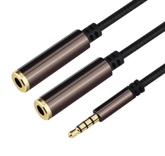 KTX-792467 3.5mm Audio Splitter Cable for Dual Headphones - Universal Y Splitter for Sharing Music