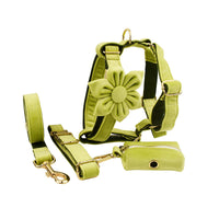 HKM-144403 Velvet Fabric Dog Collar with Accessories - Scalable Sizes XS-XL