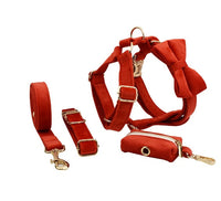 HKM-144403 Velvet Fabric Dog Collar with Accessories - Scalable Sizes XS-XL