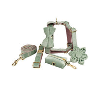 HKM-144403 Velvet Fabric Dog Collar with Accessories - Scalable Sizes XS-XL