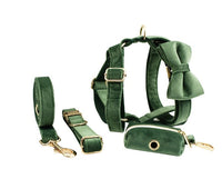 HKM-144403 Velvet Fabric Dog Collar with Accessories - Scalable Sizes XS-XL