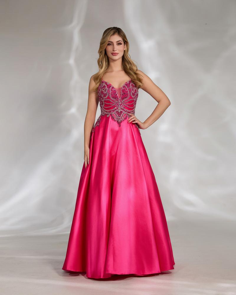 HKM-889683 Elegant Pink Evening Dress for Women - EZ25047