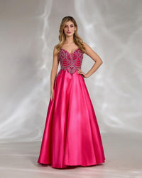 HKM-889683 Elegant Pink Evening Dress for Women - EZ25047