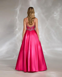 HKM-889683 Elegant Pink Evening Dress for Women - EZ25047