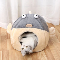 HKM-805331 Balloonfish-Shaped Pet Mats and Cushions for Cats and Small Dogs - Cozy Indoor Pet Furniture