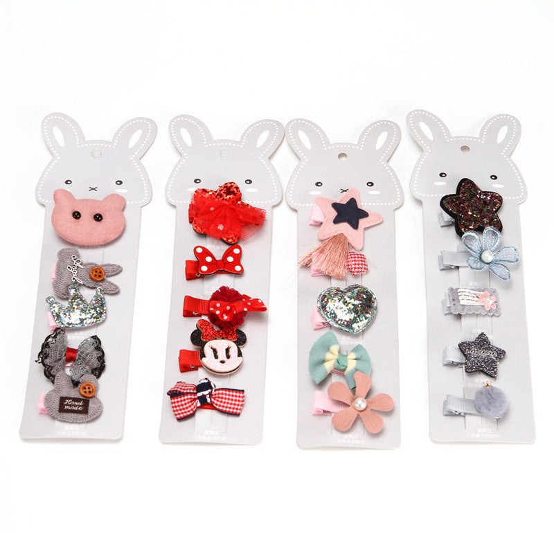 HKM-578003 Kids' Cloth Crown Hairpin Headpiece