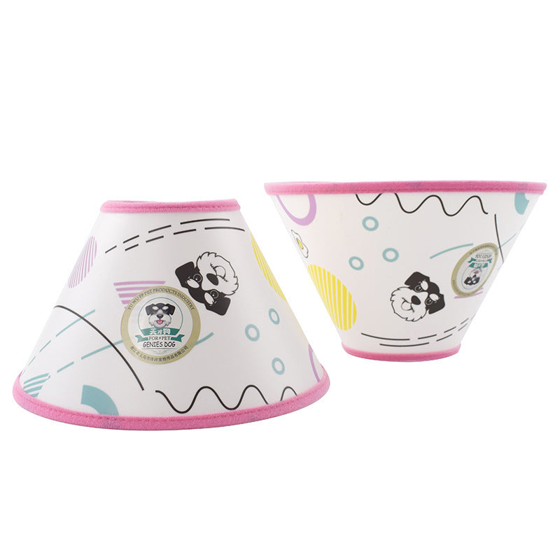 HKM-931667 Elizabeth Protective Circle for Dogs - Durable Plastic with Flannel Edging in American Flag and Camouflage Styles, Multiple Sizes Available