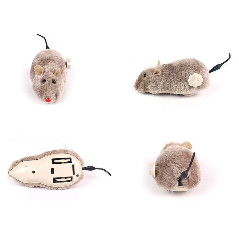 HKM-567251 Interactive Plush Mouse Toy for Cats and Dogs - Random Colors