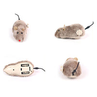 HKM-567251 Interactive Plush Mouse Toy for Cats and Dogs - Random Colors