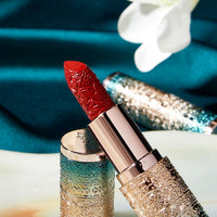HKM-236307 Velvet Matte Carved Lipstick in Retro Red, Rotten Tomato, Brick Red Caramel, Red Pear - Long-lasting Formula