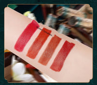 HKM-236307 Velvet Matte Carved Lipstick in Retro Red, Rotten Tomato, Brick Red Caramel, Red Pear - Long-lasting Formula