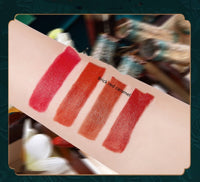 HKM-236307 Velvet Matte Carved Lipstick in Retro Red, Rotten Tomato, Brick Red Caramel, Red Pear - Long-lasting Formula