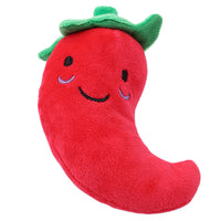 HKM-614995 Plush Interactive Fruit Chew Toys Set for Dogs and Cats - 15 Assorted Pet Plush Toys