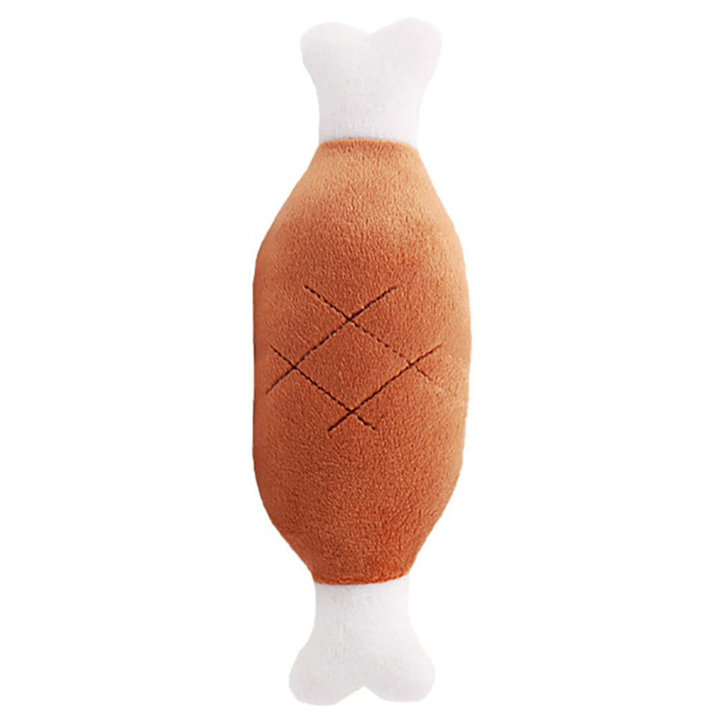 HKM-614995 Plush Interactive Fruit Chew Toys Set for Dogs and Cats - 15 Assorted Pet Plush Toys