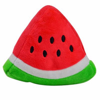 HKM-614995 Plush Interactive Fruit Chew Toys Set for Dogs and Cats - 15 Assorted Pet Plush Toys