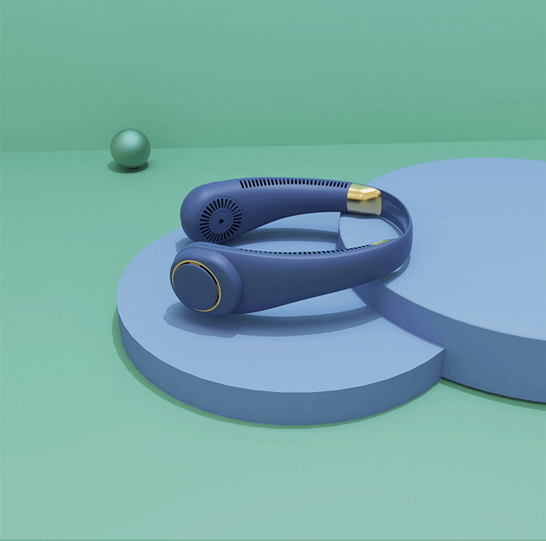 KTX-102611 Rechargeable Bladeless Neck Fan with Digital Display - Portable USB Air Cooling Device