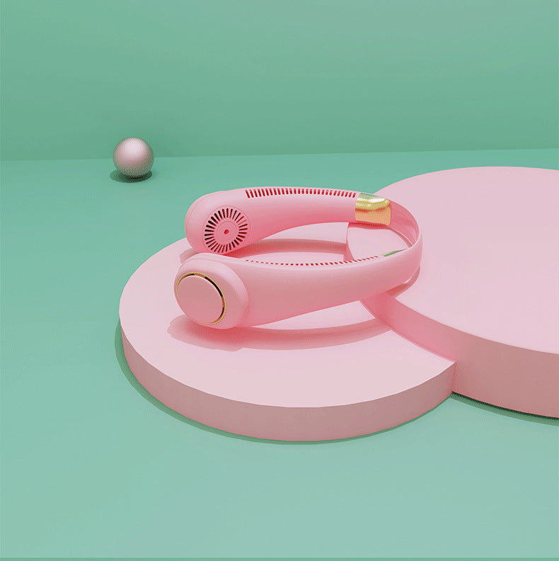 KTX-102611 Rechargeable Bladeless Neck Fan with Digital Display - Portable USB Air Cooling Device