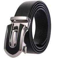 HKM-782483 Men's Automatic Genuine Leather Cowhide Business Belt - Model LY36-7118-5